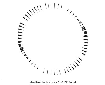 Radialgeschwindigkeits-Linien in Circle Form für Comicbücher . Feuerwerk Explosionshintergrund . Vektorgrafik . Starburst
 rundes Logo. Circular Design Element. Abstrakte geometrische Sternchen . Sonnenbrand.
