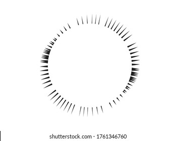 Radial speed Lines in Circle Form for comic books . fireworks Explosion background . Vector Illustration . Starburst
 round Logo . Circular Design element . Abstract Geometric star rays . Sunburst .