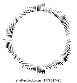 Radial speed Lines in Circle Form for comic books . fireworks Explosion background . Vector Illustration . Starburst
 round Logo . Circular Design element . Abstract Geometric star rays . Sunburst .