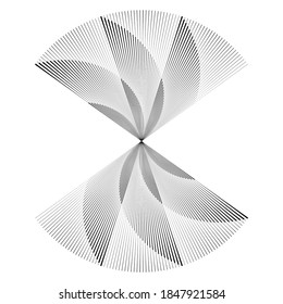 Radial speed Lines in Circle Form for comic books . Explosion background . Vector Illustration .Technology round Logo . Circular Design element . Abstract Geometric shape . Sunburst .