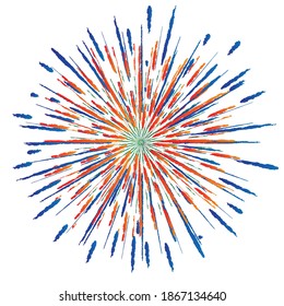 Radial speed Lines in Circle Form for comic books . fireworks Explosion background . Vector Illustration . Starburst
 round Logo . Circular Design element . Abstract Geometric star rays . Sunburst .