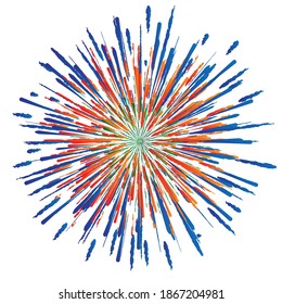 Radial speed Lines in Circle Form for comic books . fireworks Explosion background . Vector Illustration . Starburst
 round Logo . Circular Design element . Abstract Geometric star rays . Sunburst .