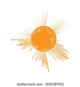 Radial speed Lines in Circle Form for comic books . fireworks Explosion background . Vector Illustration . Starburst
 round Logo . Circular Design element . Abstract Geometric star rays . Sunburst .
