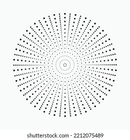 Radial speed lines in circle form for comic books. Fireworks explosion background. Vector illustration. Starburst round Logo. Circular design element. Abstract Geometric star rays.