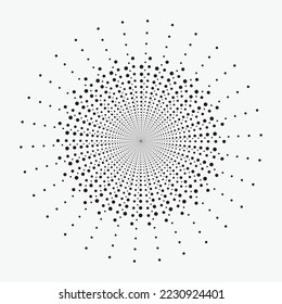 Radial speed lines in circle form for comic books. Fireworks explosion background. Vector illustration. Starburst round Logo. Circular design element. Abstract Geometric star rays.