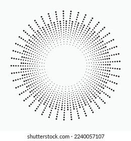 Radial speed lines in circle form for comic books. Fireworks explosion background. Vector illustration. Starburst round Logo. Circular design element. Abstract Geometric star rays.