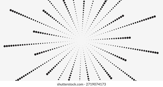 Radial speed lines in circle form for comic books. Fireworks explosion background. Vector illustration. Starburst round Logo. Circular design element. Abstract Geometric star rays