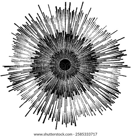 Radial speed Lines in Circle Form form ray burst . fireworks Explosion . Vector light burst . Starburst round Logo . Radiating stripes .  Design element . Abstract star rays explosion . Sunburst .