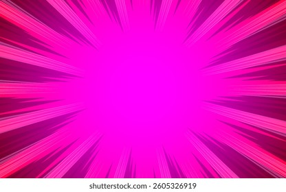 Radial speed lines for comic books. Explosion background. Vector illustration