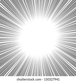 Radial Speed Lines graphic effects for use in comic books, manga and illustration