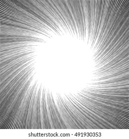 Radial speed lines graphic effect.Vector illustration.