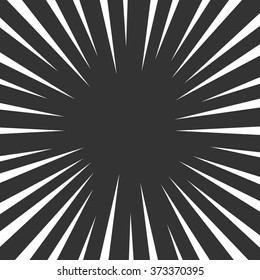Radial speed lines Graphic. Explosion with Speed Lines. Comic Book page Design Element on dark. Vector Illustration template for your design