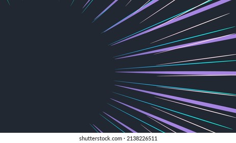 Radial Speed Lines on Multiple Colors, dark blue background 