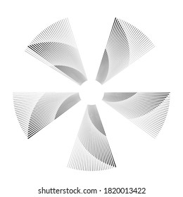 Radial speed Lines in Spiral Form for comic books . fireworks Explosion background . Vector Illustration . Starburst
 round Logo . Circular Design element . Abstract Geometric star rays . Sunburst .