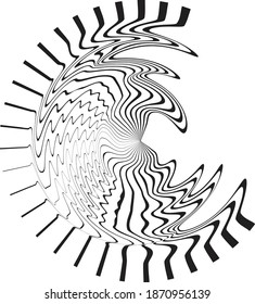 Radial speed Lines in Spiral Form for comic books . fireworks Explosion background . Vector Illustration . Starburst
 round Logo . Circular Design element . Abstract Geometric star rays . Sunburst .