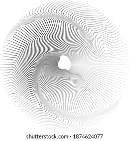 Radial speed Lines in Spiral Form for comic books . fireworks Explosion background . Vector Illustration . Starburst
 round Logo . Circular Design element . Abstract Geometric star rays . Sunburst .