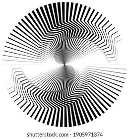 Radial speed Lines in Spiral Form for comic books . fireworks Explosion background . Vector Illustration . Starburst
 round Logo . Circular Design element . Abstract Geometric star rays . Sunburst .