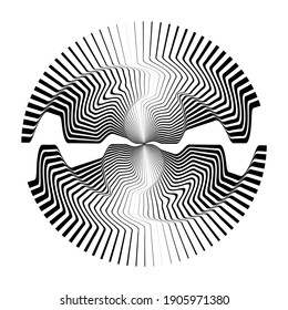 Radial speed Lines in Spiral Form for comic books . fireworks Explosion background . Vector Illustration . Starburst
 round Logo . Circular Design element . Abstract Geometric star rays . Sunburst .