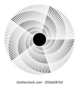 Radial speed Lines in Spiral Form for comic books . fireworks Explosion background . Vector Illustration . Starburst
 round Logo . Circular Design element . Abstract Geometric star rays . Sunburst .