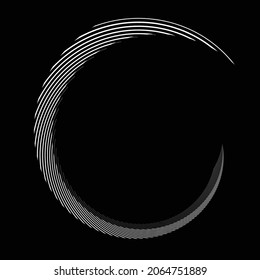 Líneas de velocidad radial en forma de espiral para historietas . fuegos artificiales Fondo de explosión . Ilustración vectorial. Starburst
 logotipo redondo. Elemento de diseño circular. Resumen Rayos de estrellas geométricas . Salto de sol.