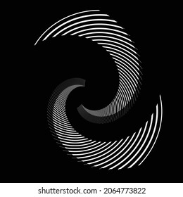 Radial speed Lines in Spiral Form for comic books . fireworks Explosion background . Vector Illustration . Starburst
 round Logo . Circular Design element . Abstract Geometric star rays . Sunburst .