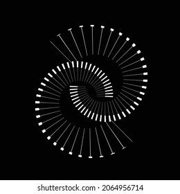 Radial speed Lines in Spiral Form for comic books . fireworks Explosion background . Vector Illustration . Starburst
 round Logo . Circular Design element . Abstract Geometric star rays . Sunburst .