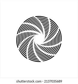 Líneas de velocidad radial en forma de espiral para historietas . fuegos artificiales Fondo de explosión . Ilustración vectorial. Logotipo circular Starburst. Elemento de diseño circular. Resumen Rayos de estrellas geométricas . Salto de sol.