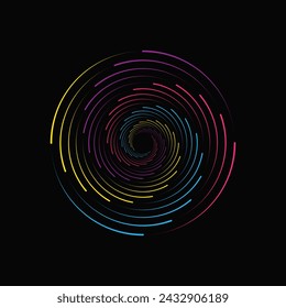 Velocidad radial Líneas en forma de espiral para cómics . fuegos artificiales Fondo de explosión . Ilustración vectorial . Logo de Starburst round . Elemento de diseño circular . Resumen Rayos de estrellas geométricas.