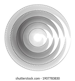 Radial speed Lines in Wavy Form for comic books  . Vector Illustration .
 round Logo . Circular Design element . Abstract Geometric wave shape .