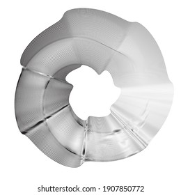 Radial speed Lines in Wavy Form for comic books  . Vector Illustration .
 round Logo . Circular Design element . Abstract Geometric wave shape .