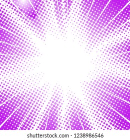 Radial speed motion lines. halftone effect comic manga style abstract background