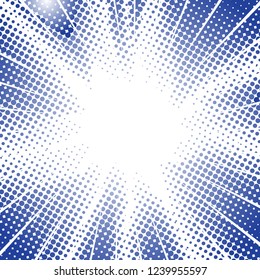 Radial speed motion lines. halftone effect comic manga style abstract background