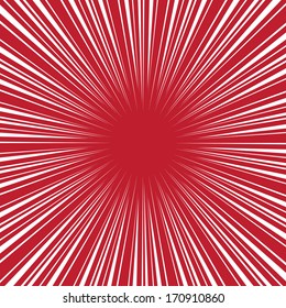 Radial speed on red, bubble comic speech, vector format