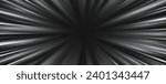 Radial speed rays, light neon flow, zoom in motion effect, silver glow speed lines, colorful light trails, perspective stripes Abstract background, vector illustration.