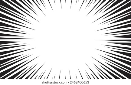 Radial speed stripes comic background