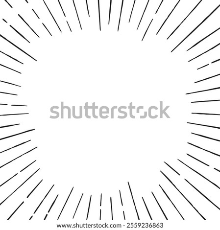 Radial speed thin lines Graphic. Explosion with Speed Lines. Comic Book page Design Element. Manga comic effect with speed rays in retro style action line speed effect cartoon stripes line