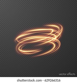 Radial spiral shining transparent fire glowing ring effect. Vector eps10.