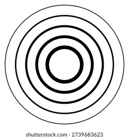 Radial spot. Epicenter sonar wave black line