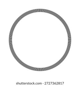 Icono de anillo rayado radial con líneas de Vertical para diseño geométrico abstracto