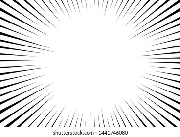 Radial Stripes Abstract Background.Text frame in manga and anime comics.vector Illustration.
