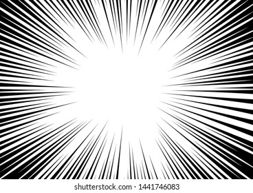 Radial Stripes Abstract Background.Text frame in manga and anime comics.vector Illustration.