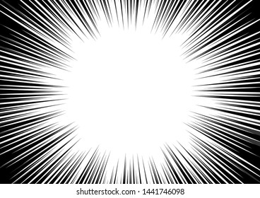 Radial Stripes Abstract Background.Text frame in manga and anime comics.vector Illustration.