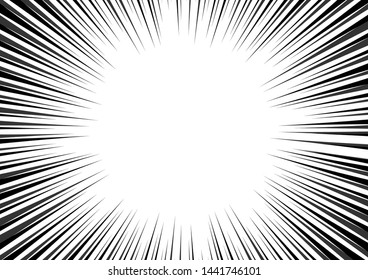 Radial Stripes Abstract Background.Text frame in manga and anime comics.vector Illustration.