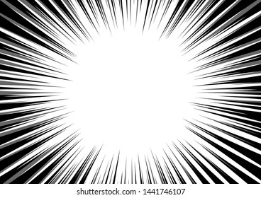 Radial Stripes Abstract Background.Text frame in manga and anime comics.vector Illustration.