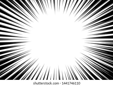 Radial Stripes Abstract Background.Text frame in manga and anime comics.vector Illustration.