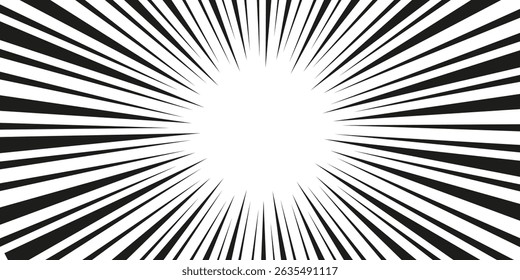 Radial Stripes Abstract Background.Text frame in manga and anime comics.vector Illustration.