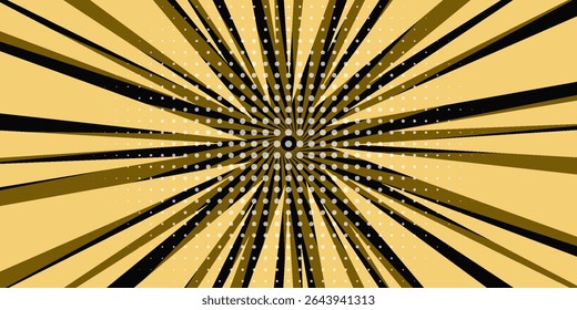 Radial Stripes Abstract Background.Text quadro em quadrinhos mangá e anime. vetor eps10