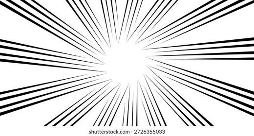 Radial Stripes Abstract Background.Text quadro no mangá e anime comics.vetor Ilustração.
