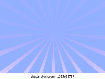 Radial stripes background. Trendy blue and white striped background. Soft backdrop with gradient for wallpaper, cover and banner template. Light line, abstract ray burst. Vector illustration art
