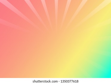 Radial stripes background. Trendy red and white striped background. Soft backdrop with gradient for wallpaper, cover and banner template. Light line, abstract ray burst. Vector illustration art